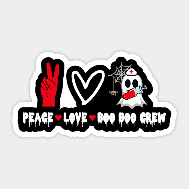 Peace Love Boo boo crew Sticker by anema